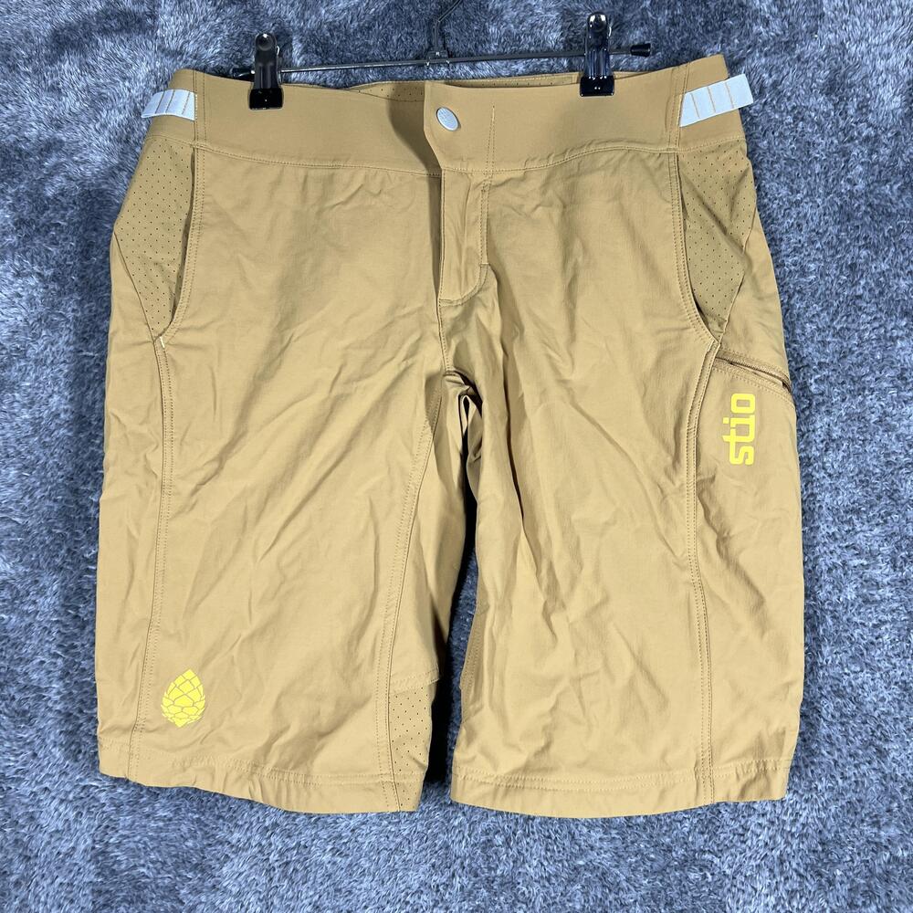 Stio Shorts Womens 6 Brown Nylon Spandex Cargo Stretch 11 Inseam BROKEN BUTTON